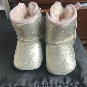 UGG Gold and Pink Ankle Boots with Plush Lining INFANT